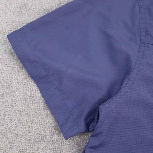 The American Outdoorsmen XL Solid Blue Short Sleeve Full Button Collared Shirt - Picture 9 of 10